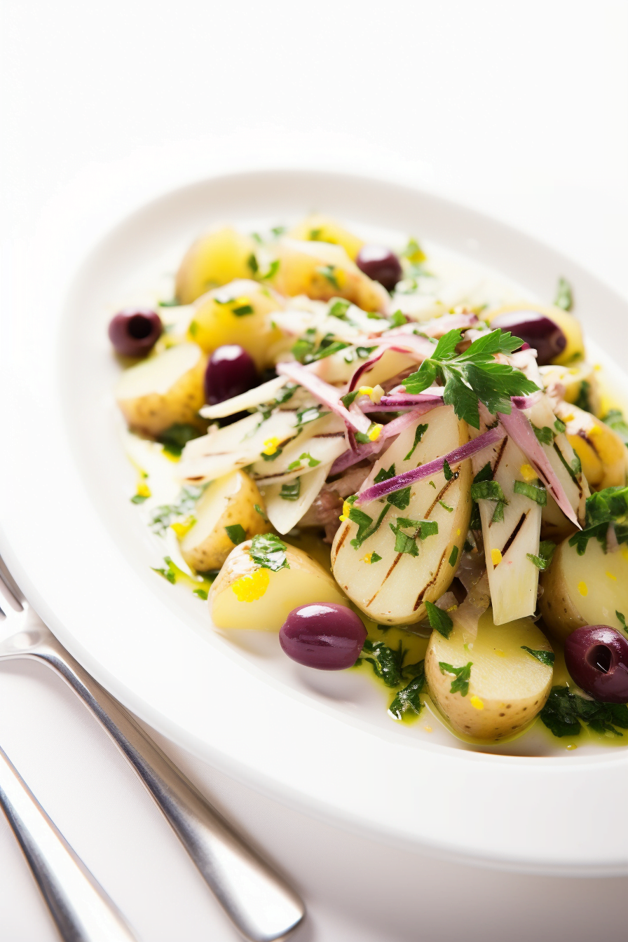 Ingredients for Montenegrin Artichoke and Potato Salad
