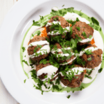 Moroccan Kefta with Harissa and Mint Yogurt_001