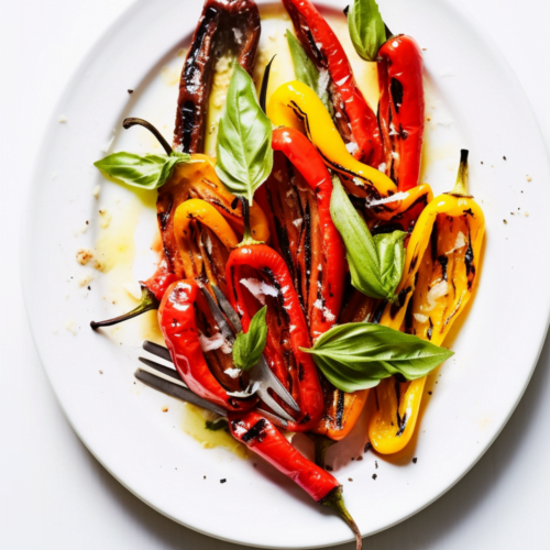 Neapolitan Grilled Peppers with Garlic and Basil_001