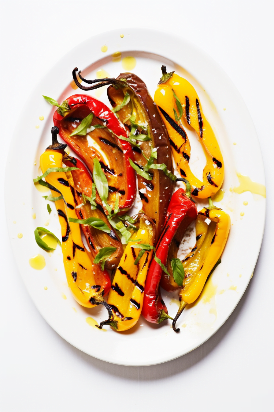 Neapolitan Grilled Peppers with Garlic and Basil