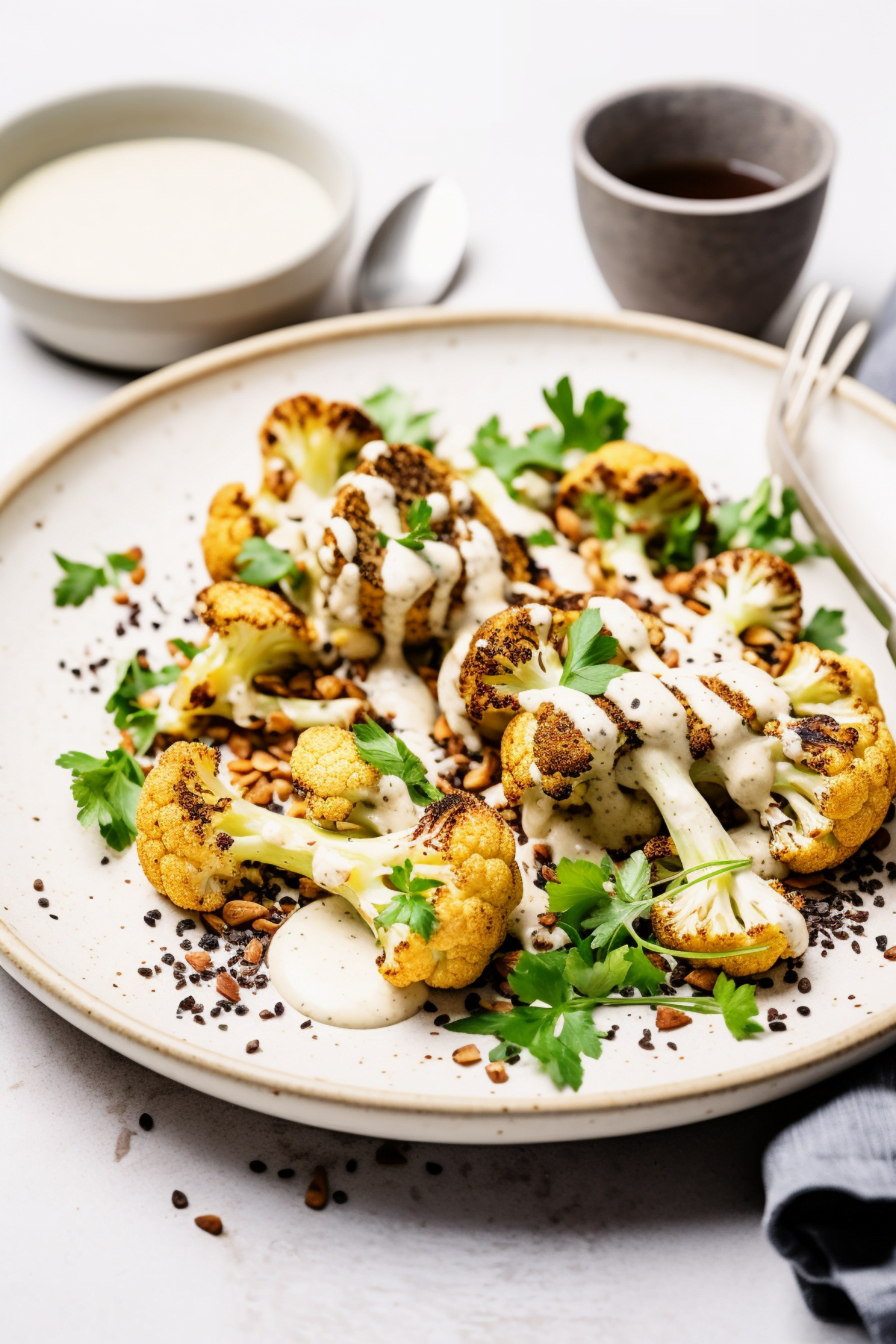 Palestinian Za'atar Roasted Cauliflower with Tahini_001