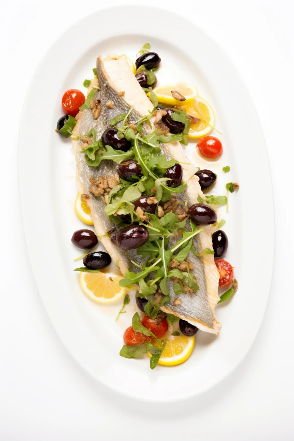 Pan-Seared Branzino with Olive and Tomato Relish_001
