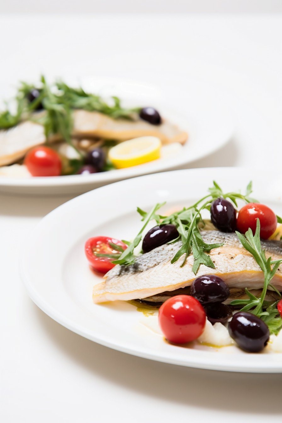 Ingredients for Pan-Seared Branzino with Olive and Tomato Relish