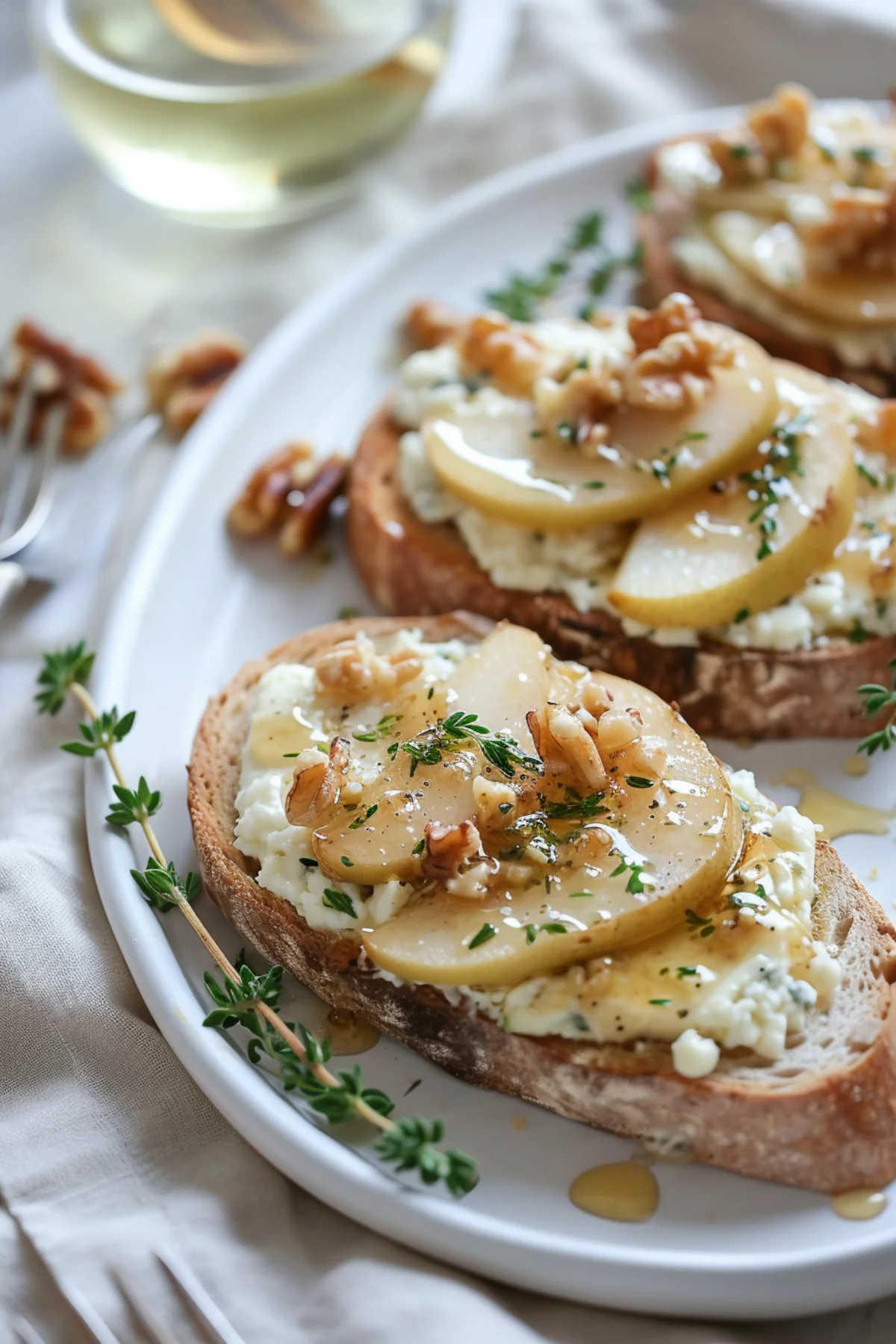 Pear and Gorgonzola Cheese on Toasted Walnut Bread_001