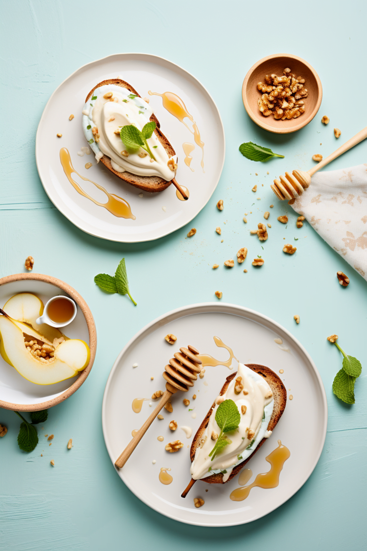 Pear and Ricotta Cheese Breakfast Tartines_001