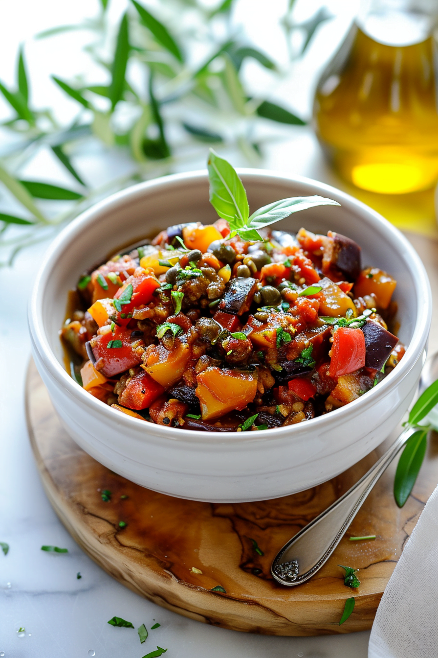 Piedmontese Eggplant and Pepper Caponata