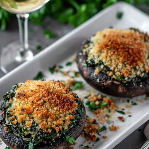 Portobello Mushrooms Stuffed with Spinach and Ricotta_001