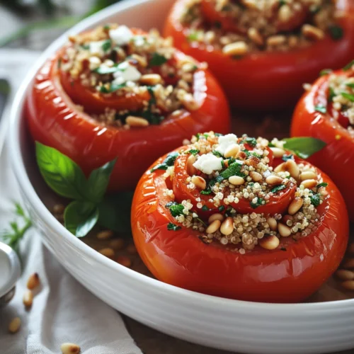 Quinoa Stuffed Tomatoes with Basil and Pine Nuts_001