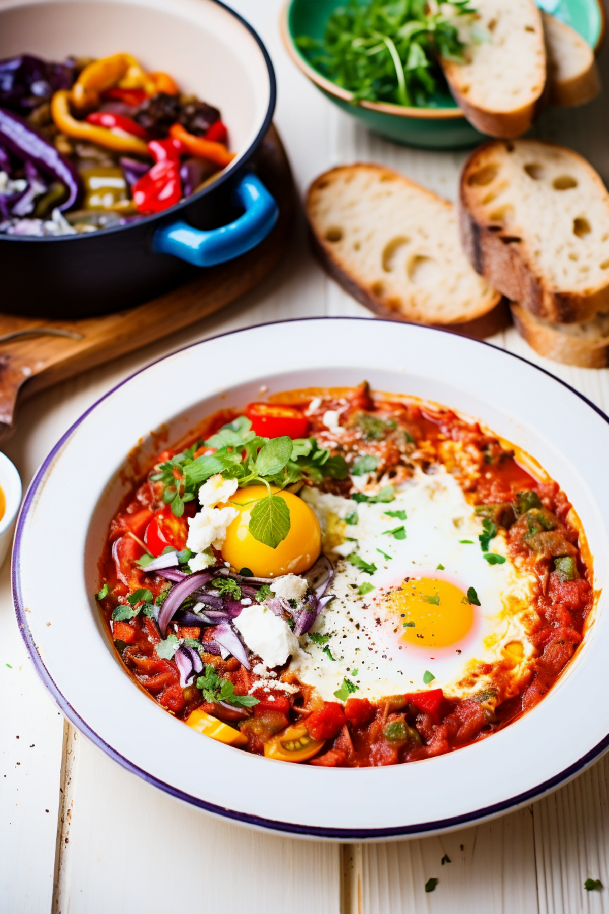 Ratatouille-Style Shakshuka with Eggplant and Herbes de Provence_001
