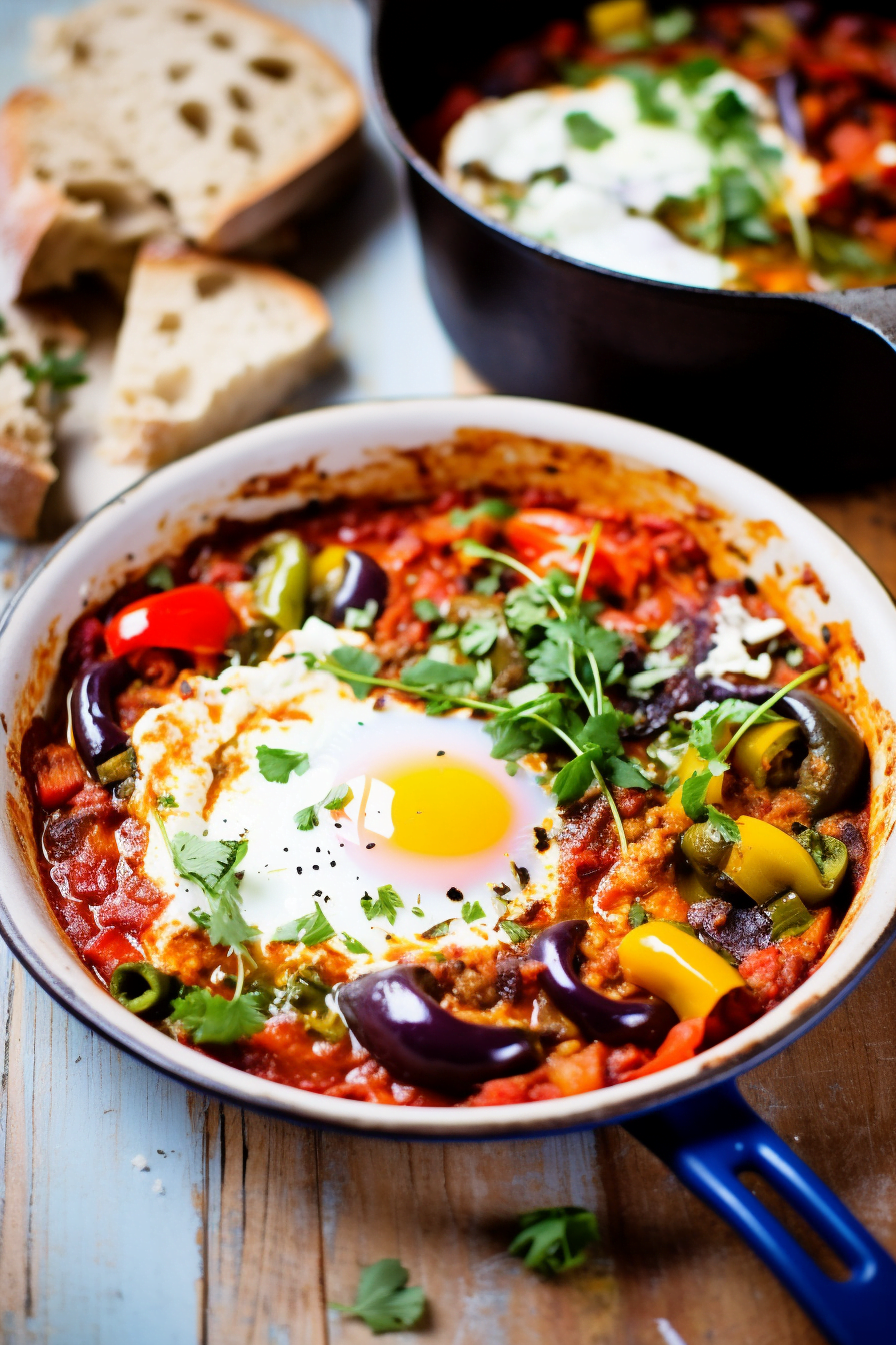 Ratatouille-Style Shakshuka with Eggplant and Herbes de Provence
