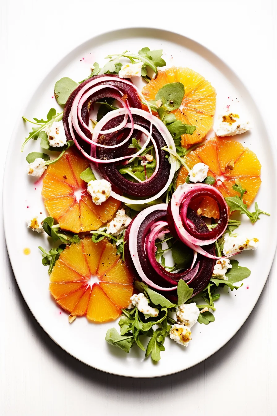 Roasted Beet and Citrus Salad with Pistachio Crusted Goat Cheese