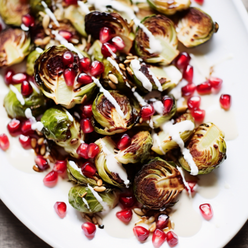 Roasted Brussels Sprouts with Pomegranate and Hazelnuts_001