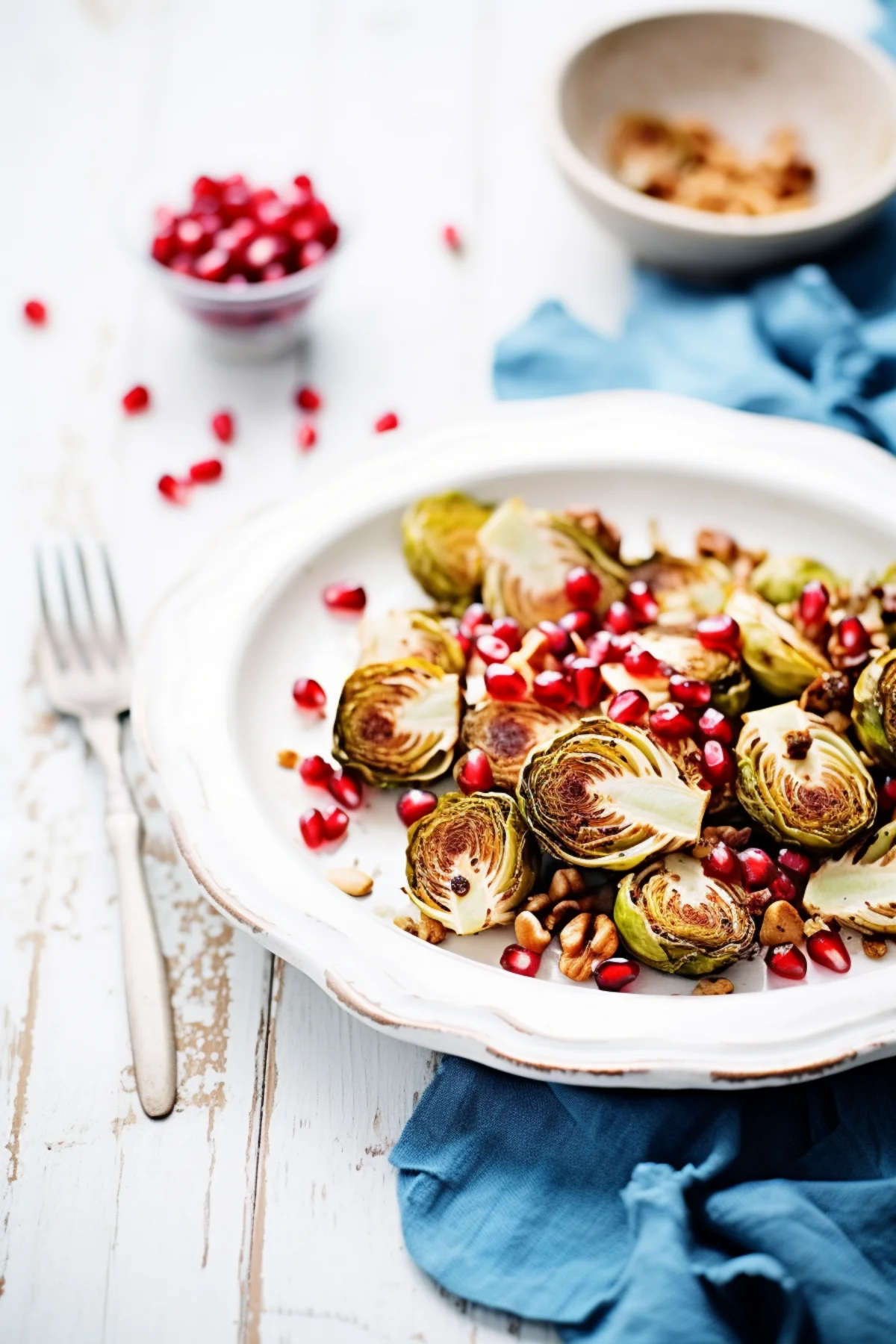 Roasted Brussels Sprouts with Pomegranate and Walnuts_001