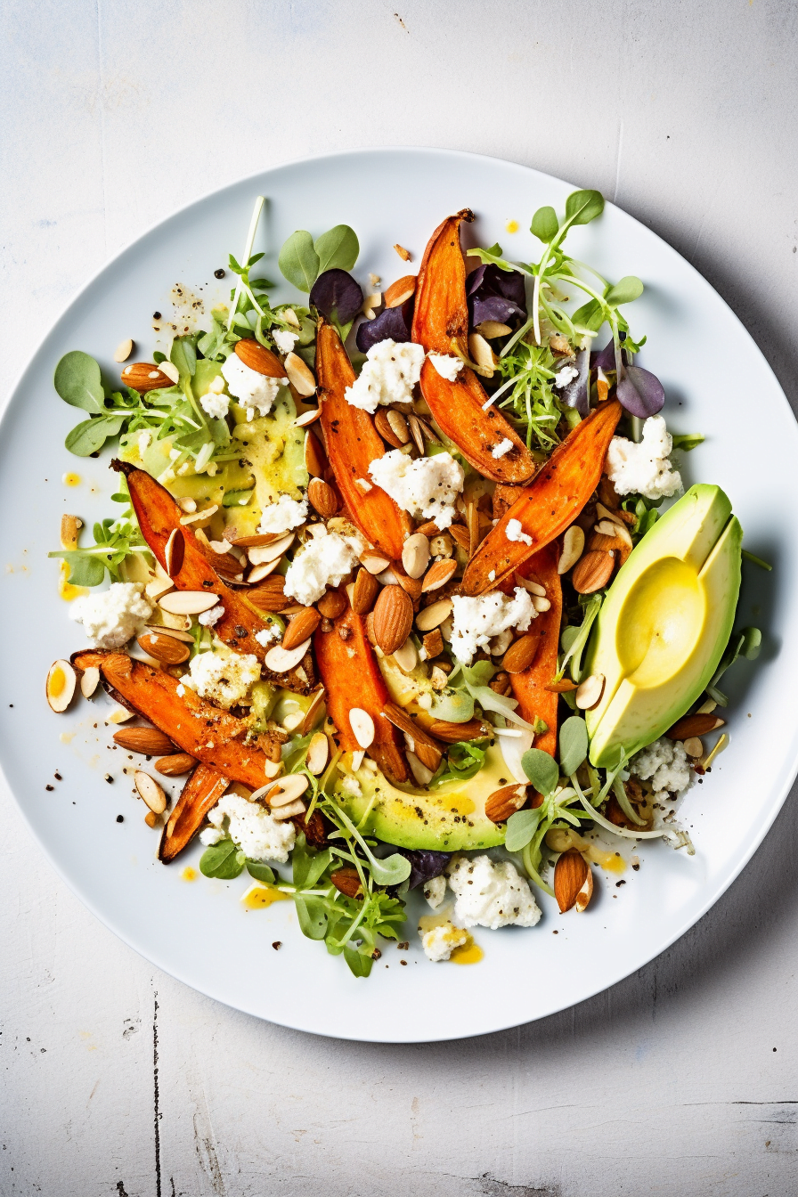 Ingredients for Roasted Carrot and Avocado Salad