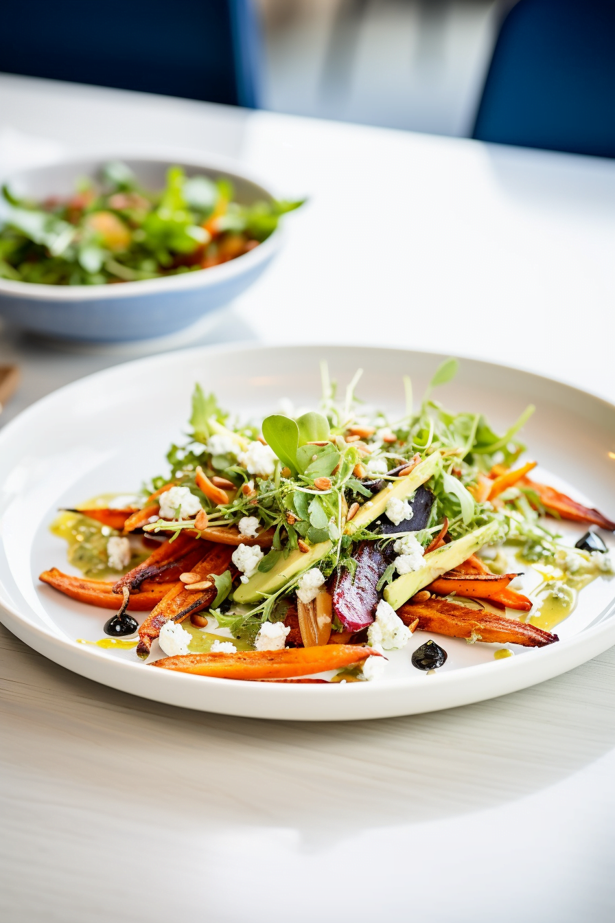 Roasted Carrot and Avocado Salad with Citrus Dressing
