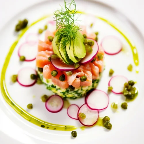 Salmon Tartare with Avocado and Cucumber_001