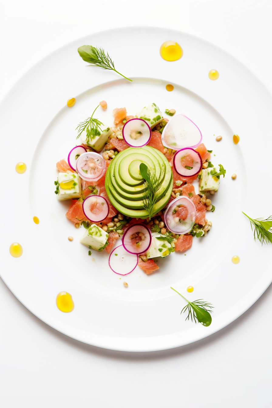 Salmon Tartare with Avocado and Cucumber