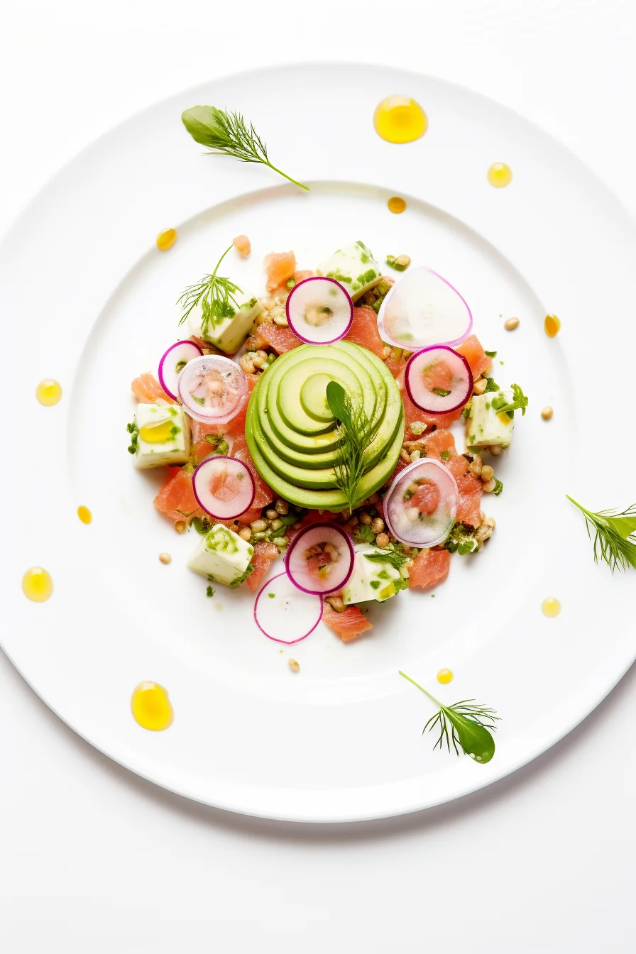 Salmon Tartare with Avocado and Cucumber