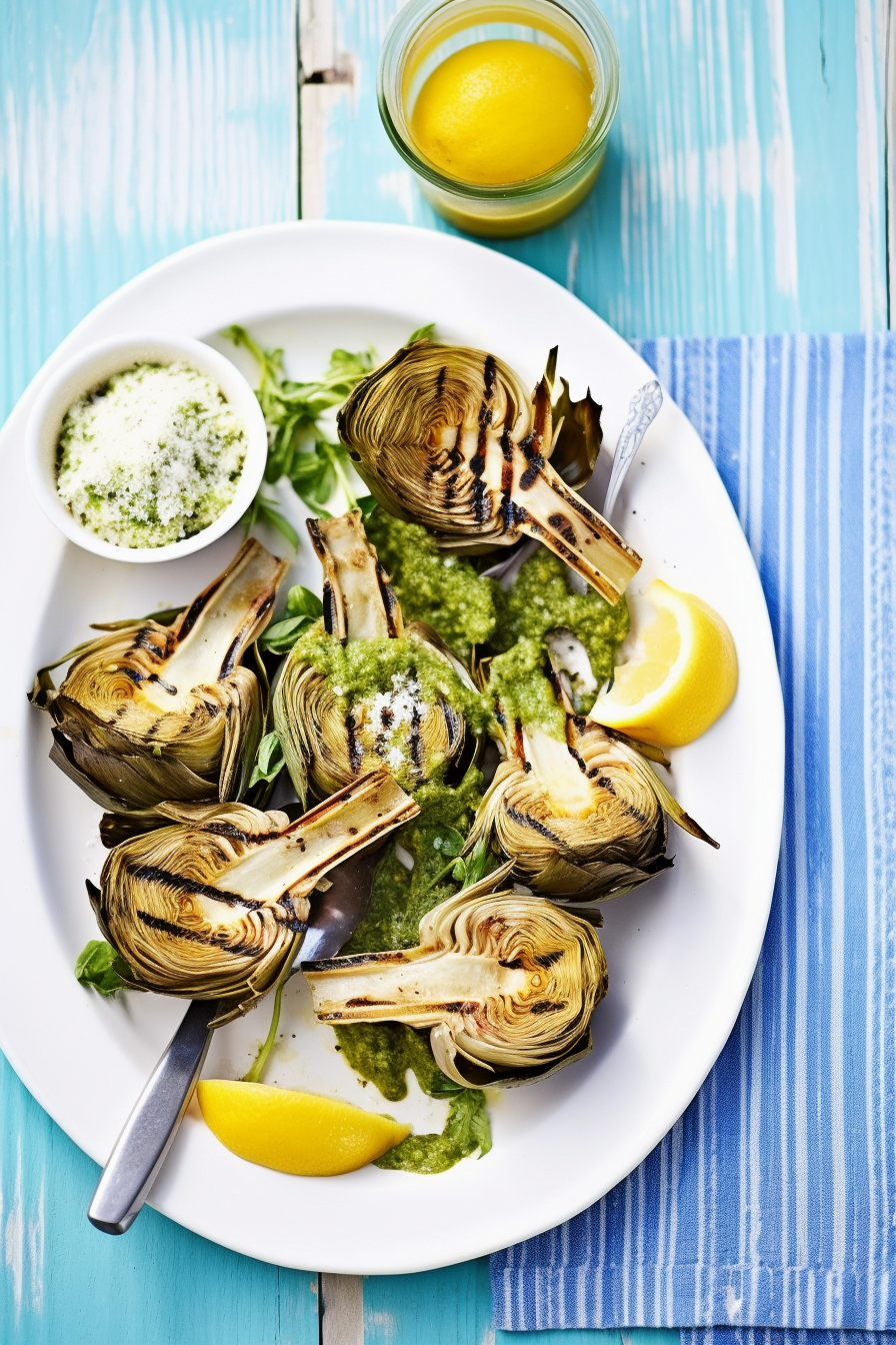 Preparing Sardinian Grilled Artichokes