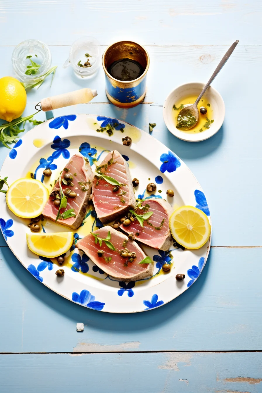 Sardinian Grilled Tuna with Oregano and Capers