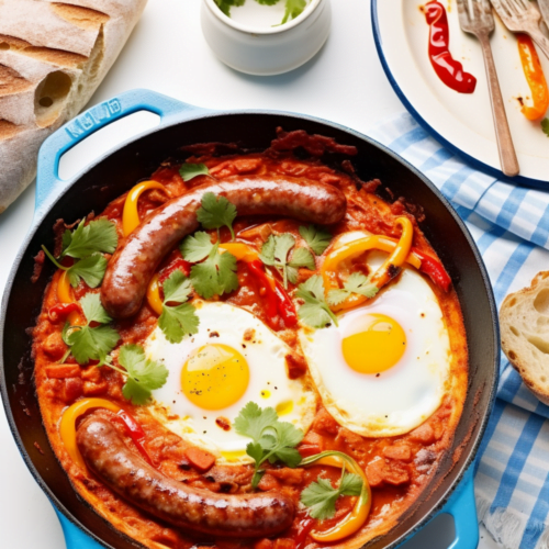 Shakshuka with Merguez Sausage and Harissa_001