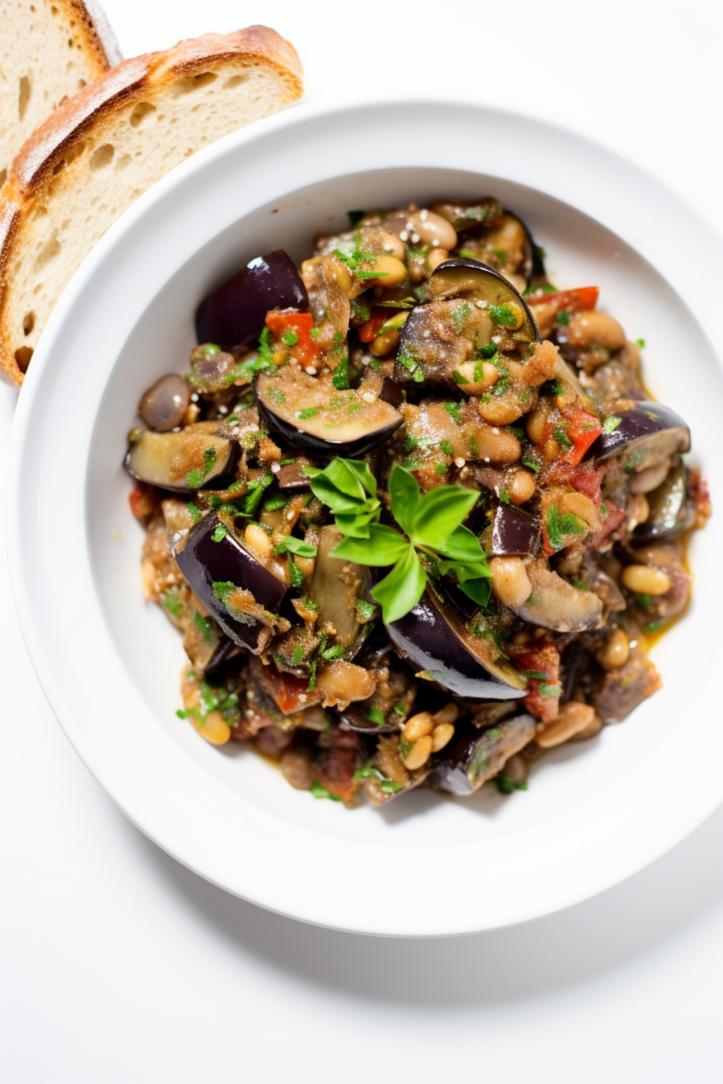 Sicilian Caponata with Eggplant, Capers, and Pine Nuts Cooking