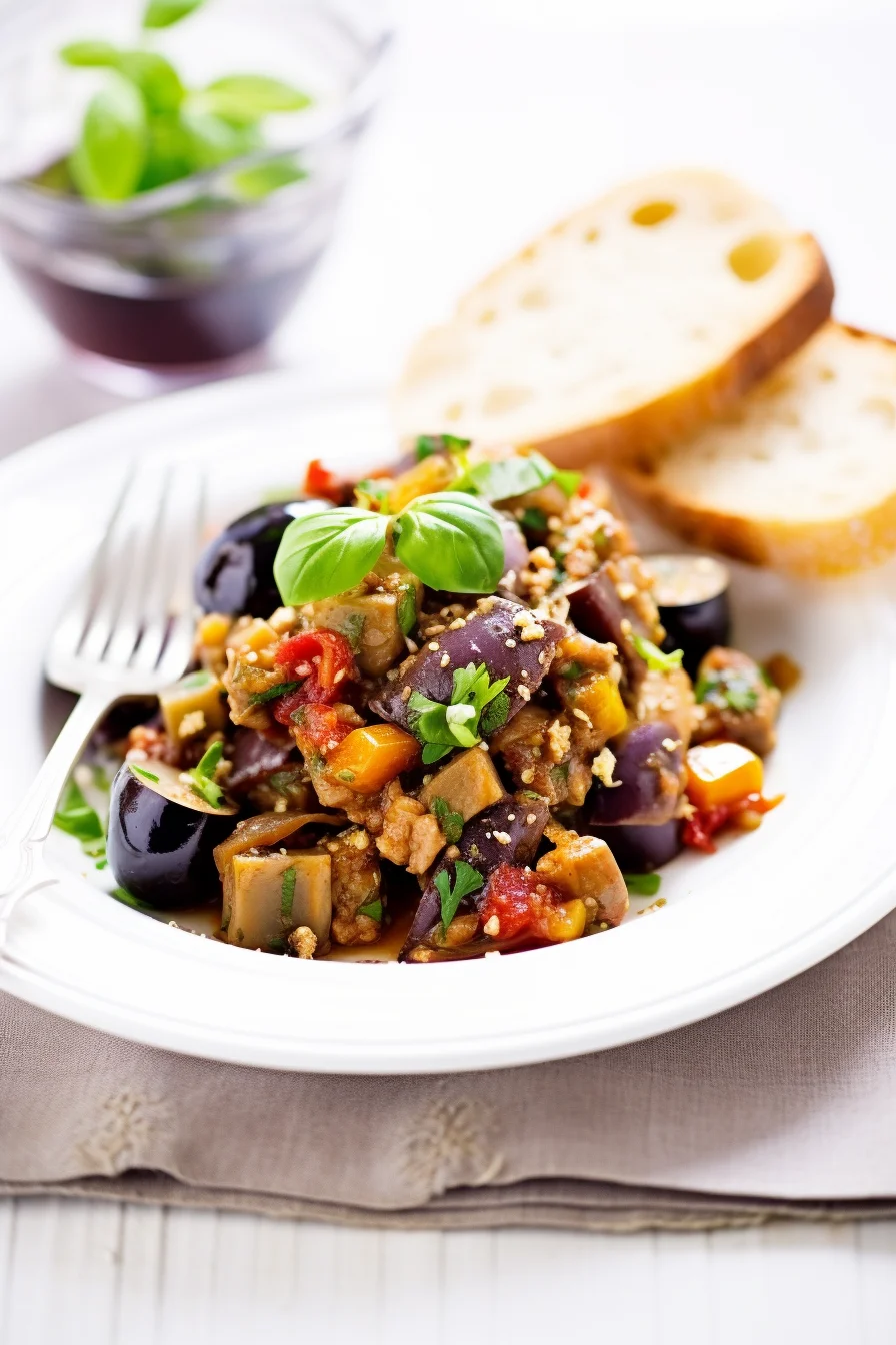 Sicilian Caponata with Eggplant, Capers, and Pine Nuts