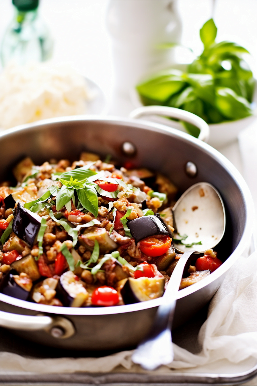 Sicilian Caponata with Toasted Pine Nuts and Golden Raisins