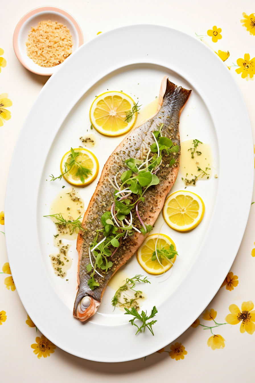 Sivas Baked Trout with Almond and Herb Crust