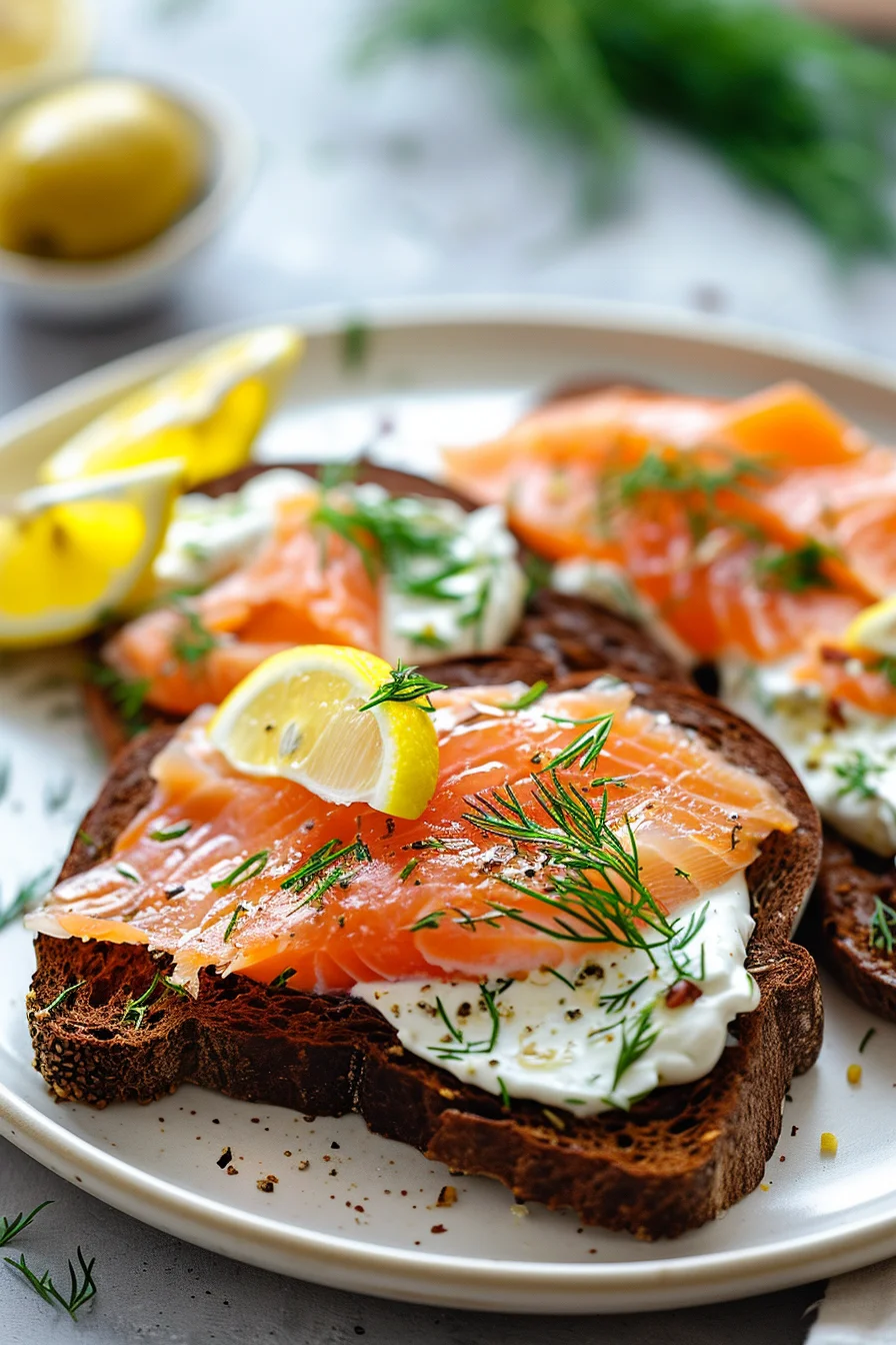 Smoked Trout with Horseradish Cream and Dark Rye Bread