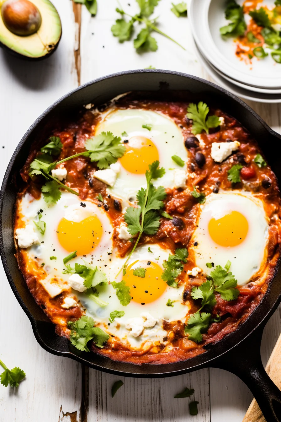 Smoky Chipotle Shakshuka with Black Beans and Avocado