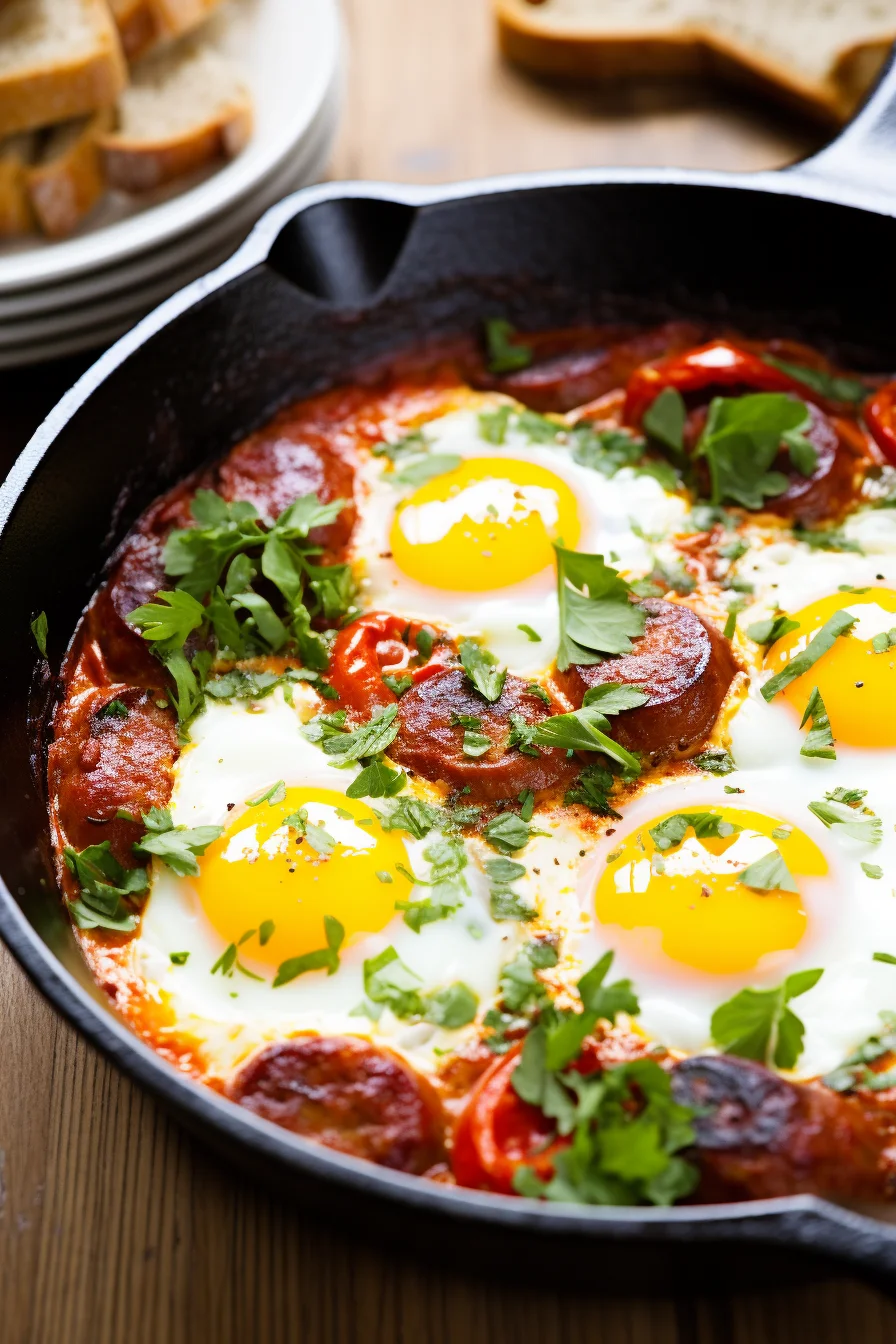 Ingredients for Spanish Chorizo Shakshuka with Piquillo Peppers