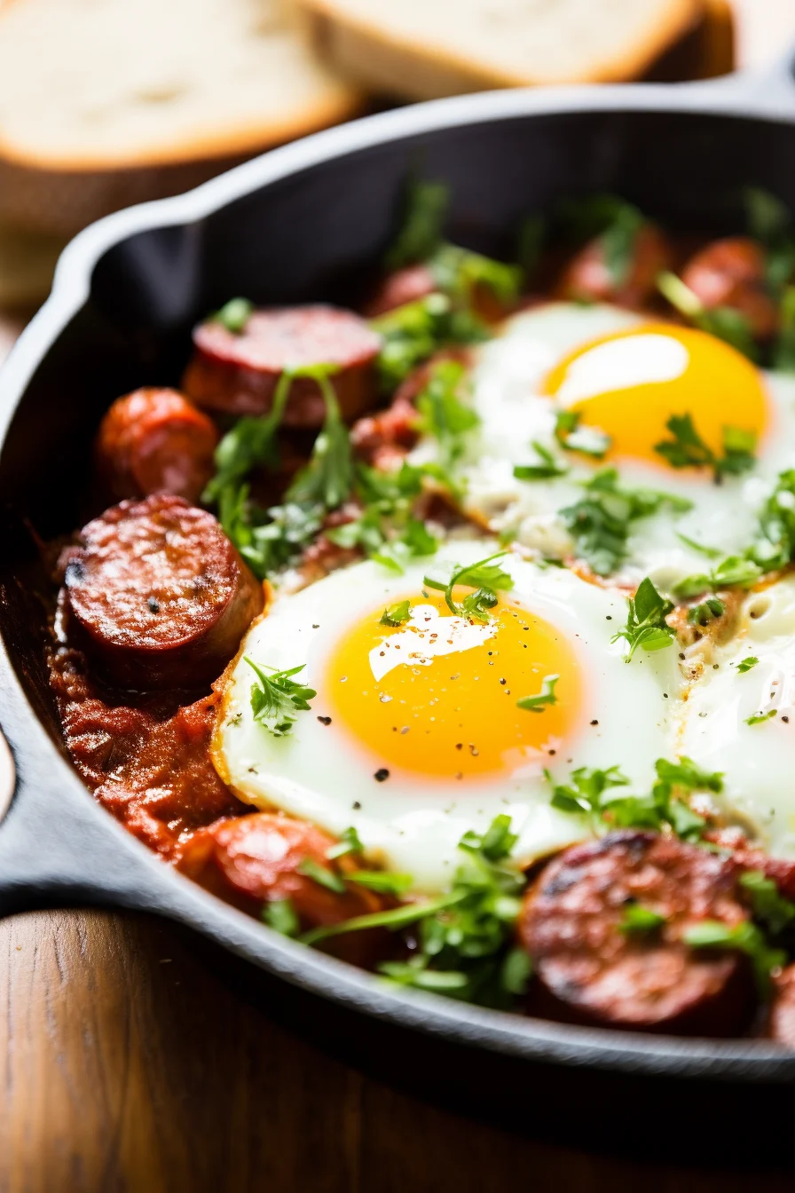 Spanish Chorizo Shakshuka with Piquillo Peppers