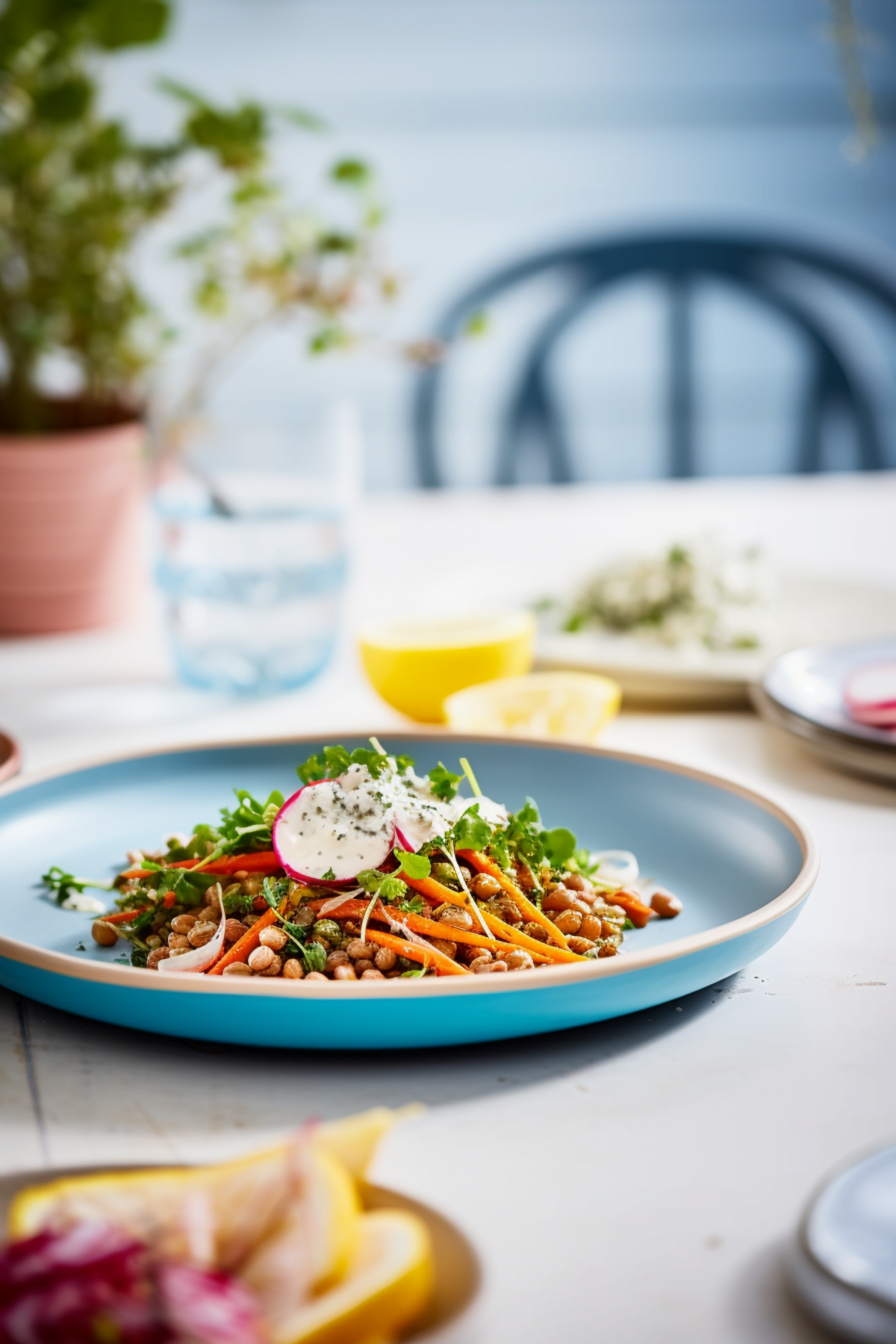 Spiced Carrot and Lentil Salad with Coriander and Lemon Dressing_001