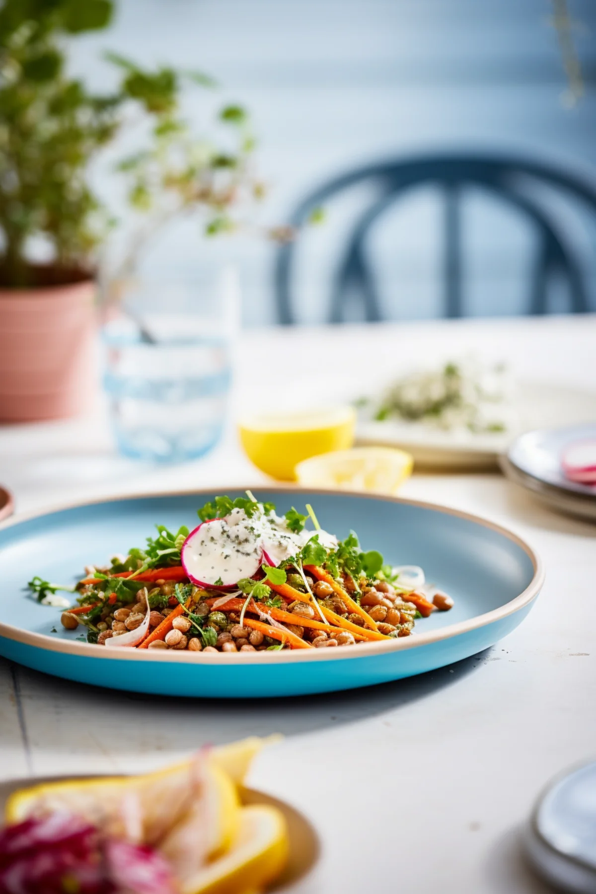 Spiced Carrot and Lentil Salad with Coriander and Lemon Dressing_001