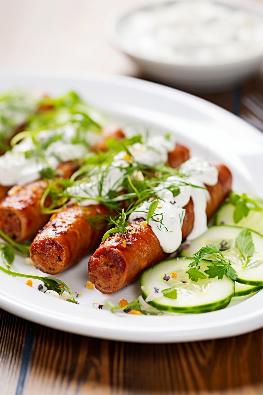 Harissa and Cucumber Yogurt Preparation