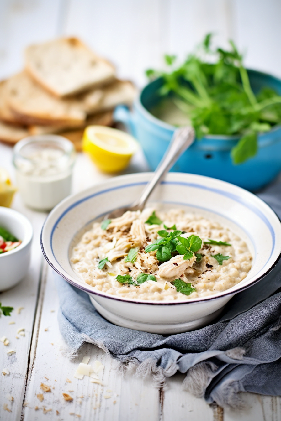 Syrian Chicken and Rice Soup with Lemon and Mint
