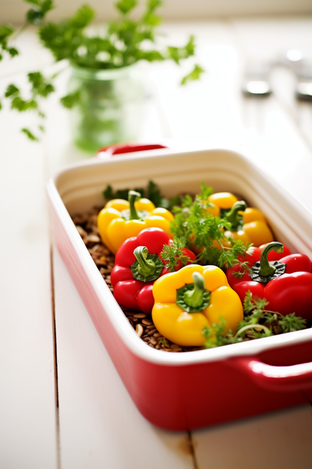 Syrian Lentil and Tomato Stuffed Peppers_001