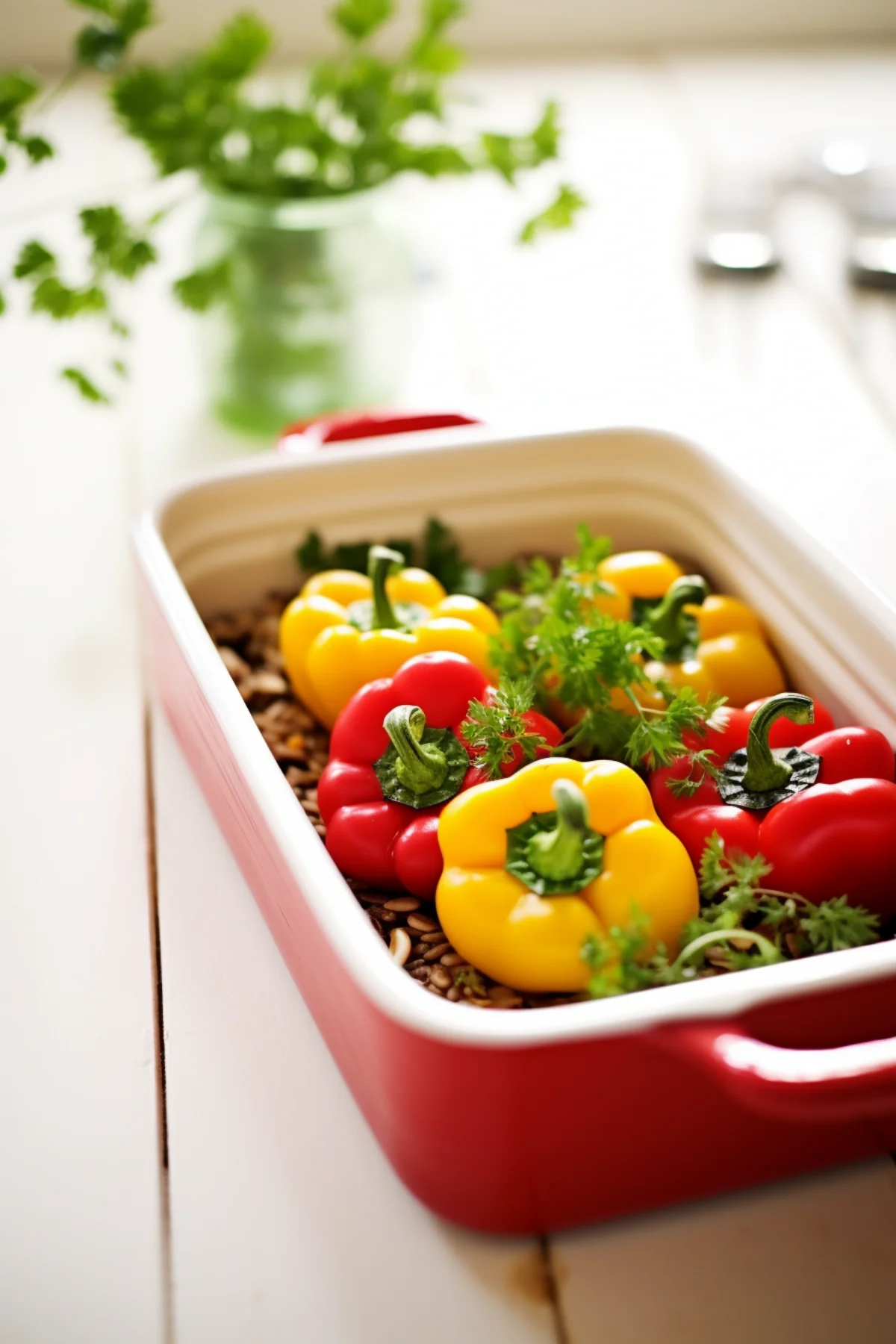 Syrian Lentil and Tomato Stuffed Peppers_001