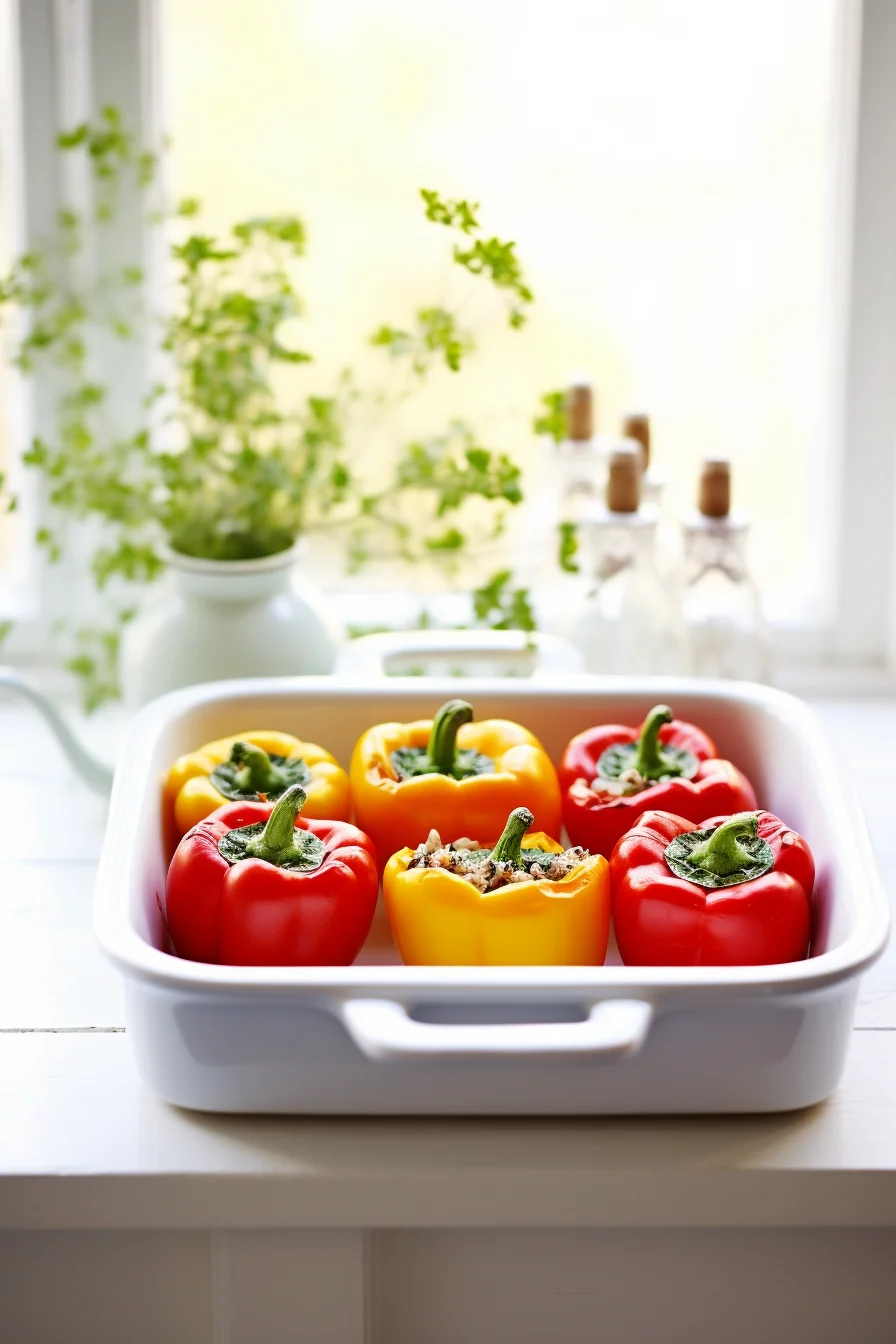 Ingredients for Syrian Lentil and Tomato Stuffed Peppers