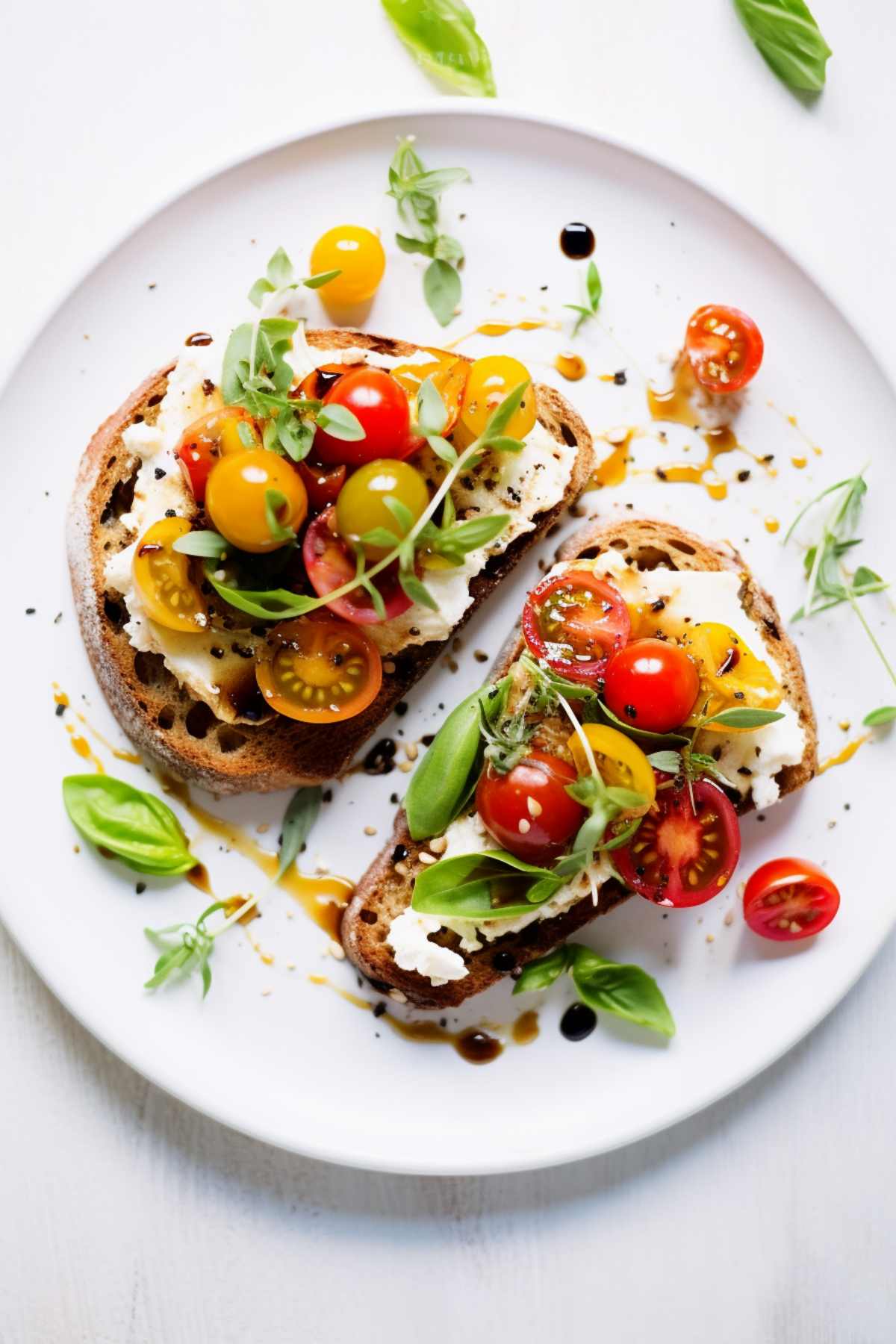 Tomato and Basil Bruschetta with Ricotta Cheese_001