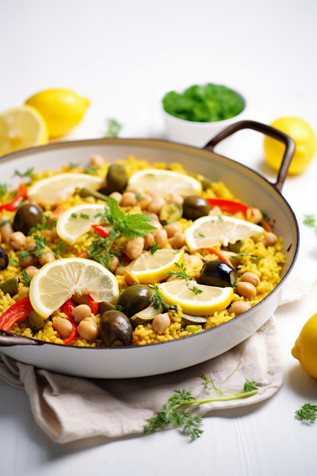 Vegetarian Paella with Artichokes and Bell Peppers_001