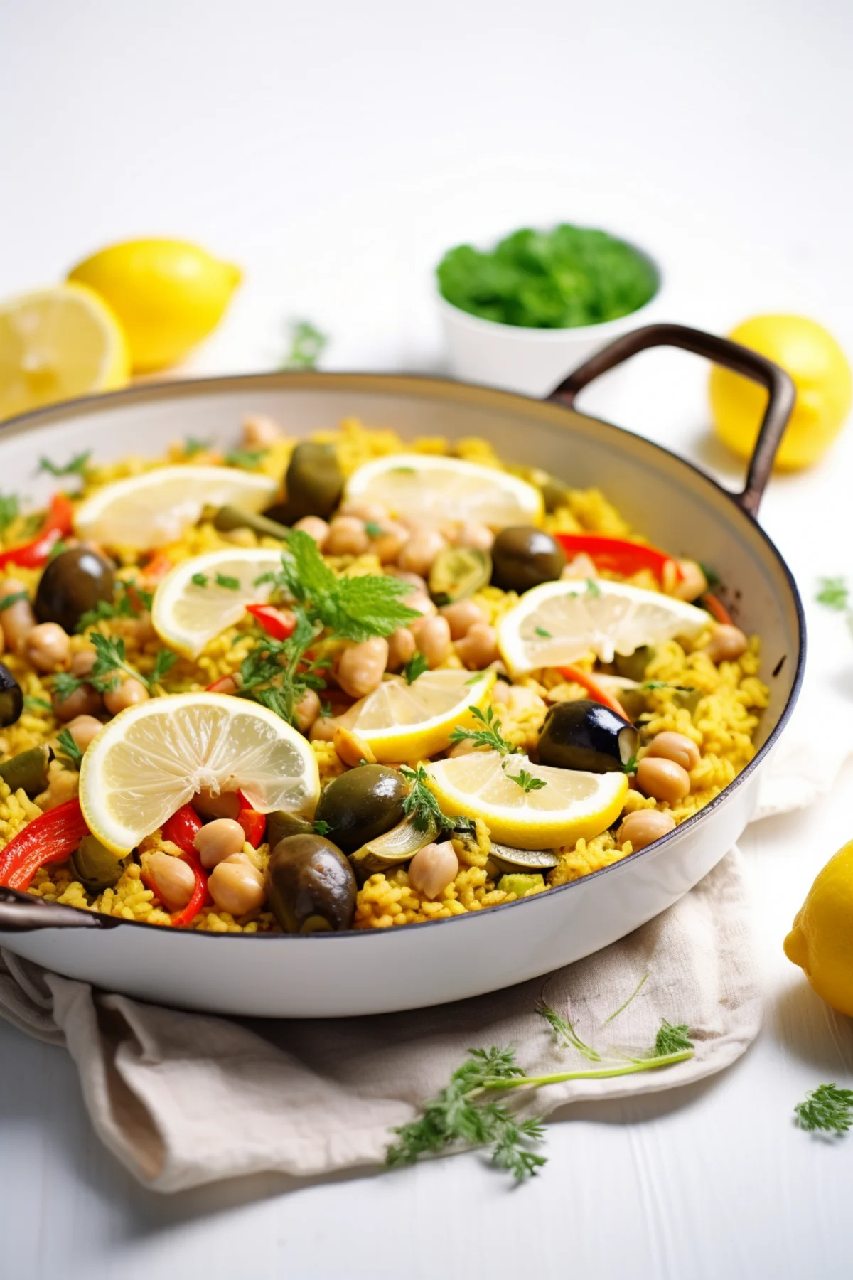 Vegetarian Paella with Artichokes and Bell Peppers_001