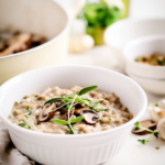 Whole Grain Farro Risotto with Wild Mushrooms and Thyme_001