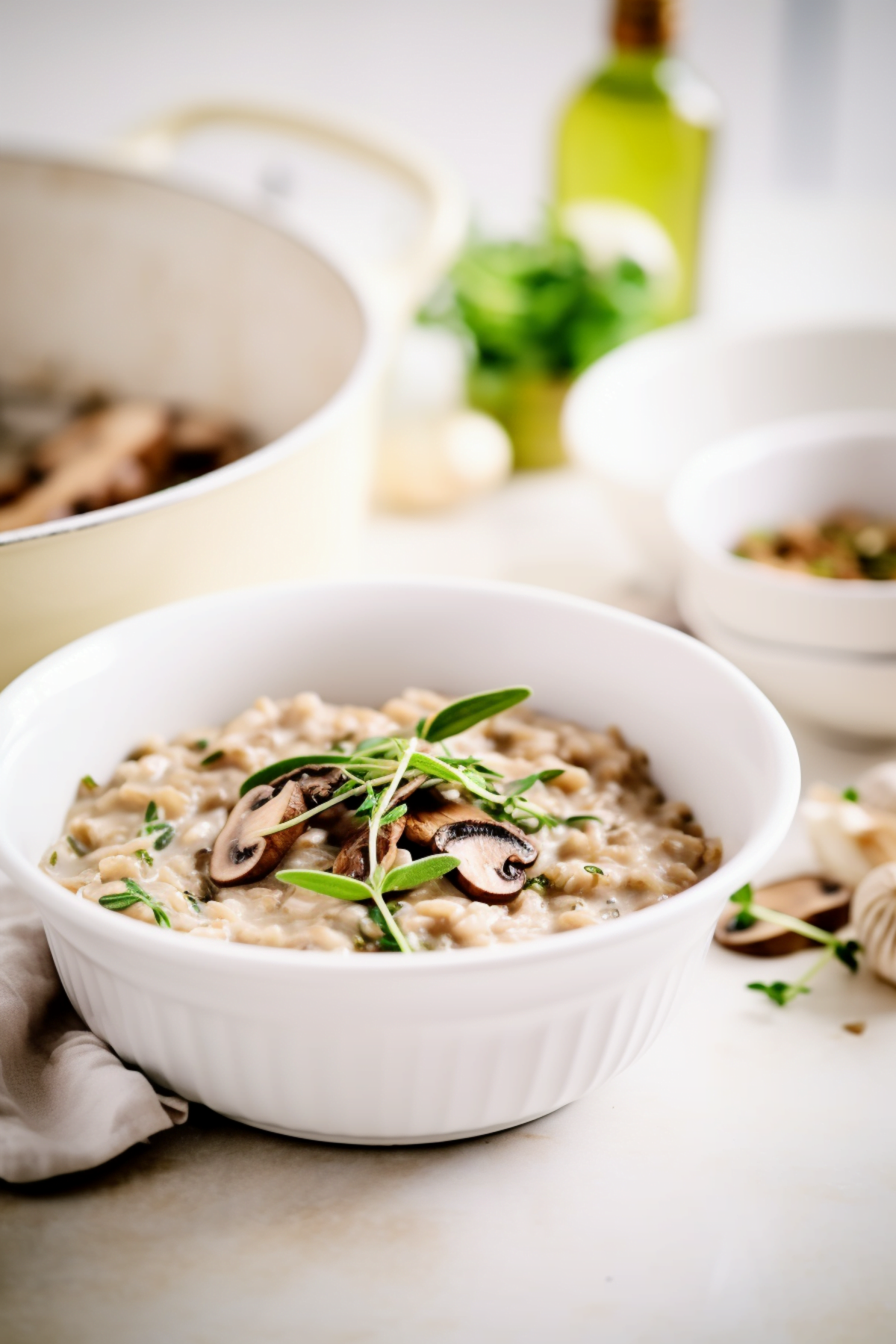 Whole Grain Farro Risotto with Wild Mushrooms and Thyme_001