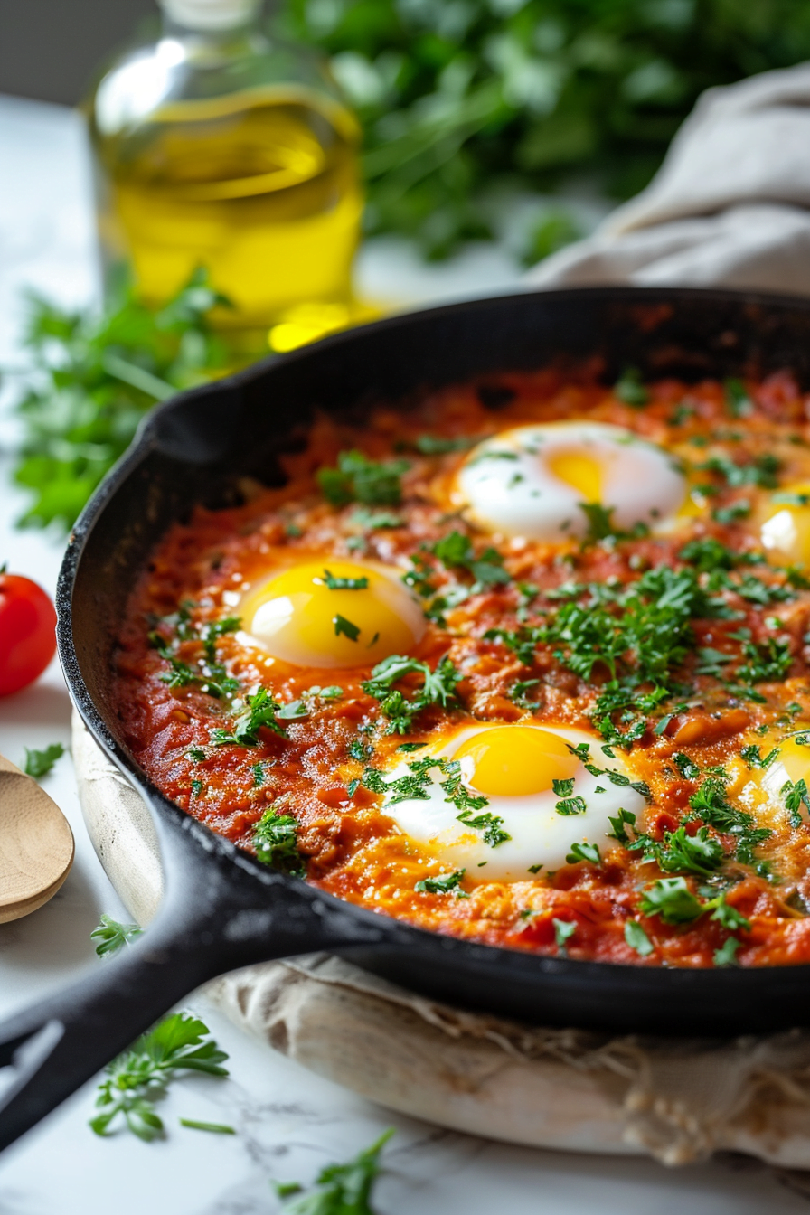 Sautéing Mushrooms for Shakshuka