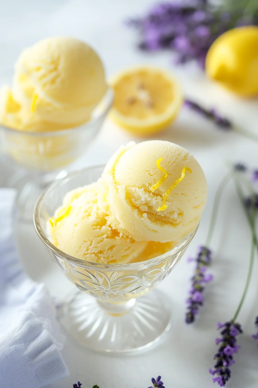 Preparing Lemon Lavender Sorbet