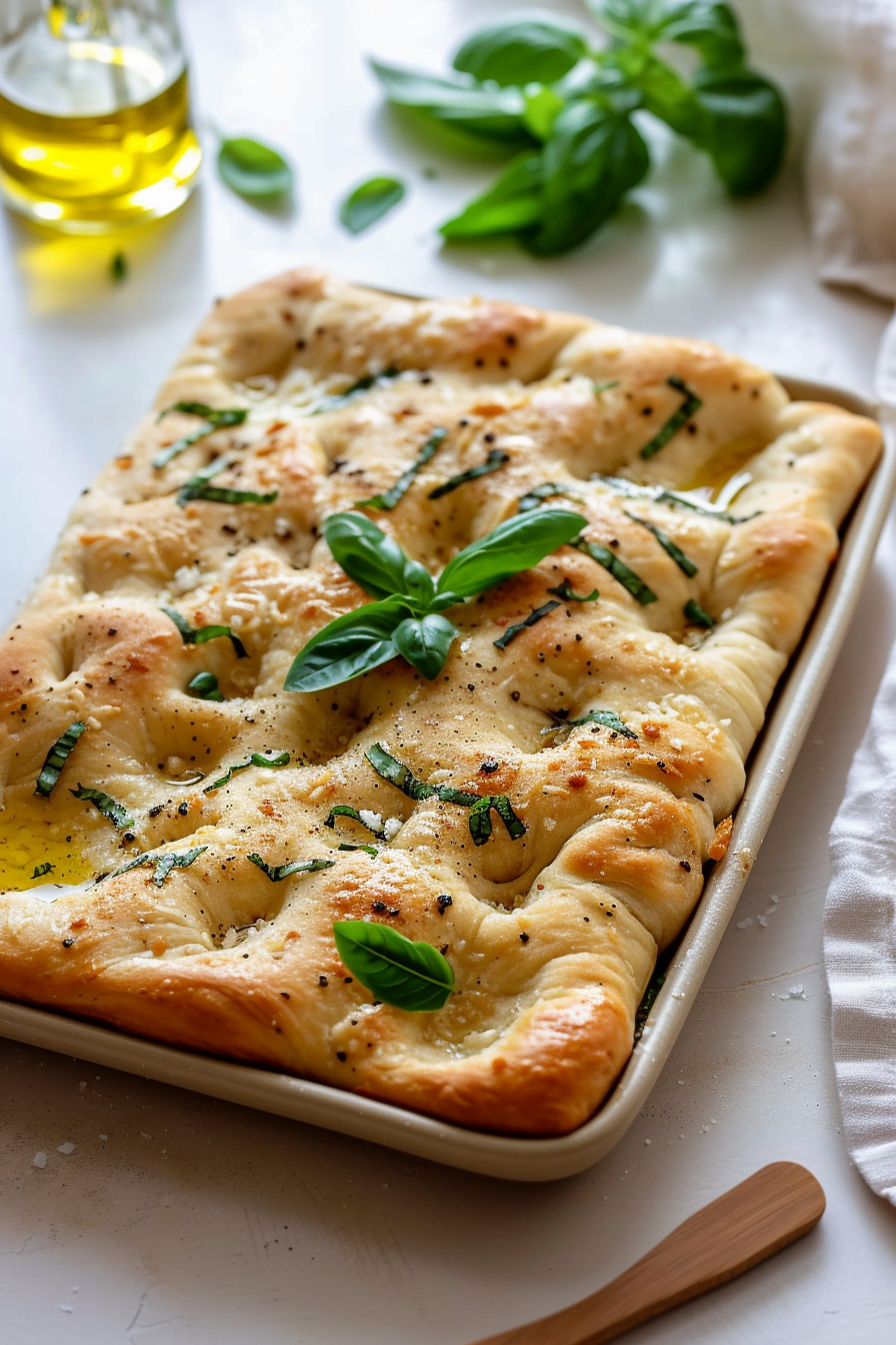 Ligurian Basil and Potato Focaccia